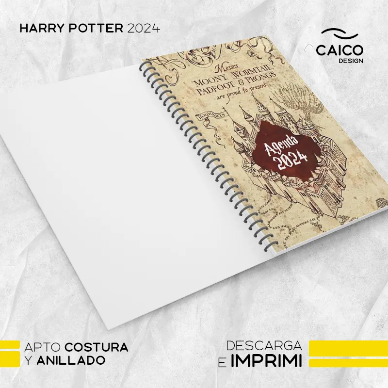 Agenda Harry Potter 2024 + Extras - Caico Design