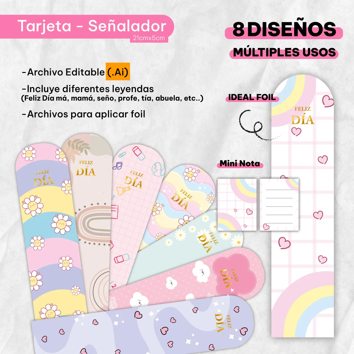 Tarjetas "Feliz Día..." para imprimir